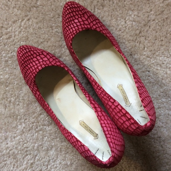 THRED UP MAXSTUDIO Fuscia Pink Closed Toe Wood - Picture 8 of 9